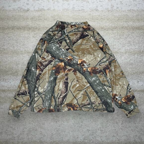 Vintage 90s Fusion 3D Hunting Camo Shirt Mens XL Woodland Cotton Long Sleeve - Picture 2 of 3